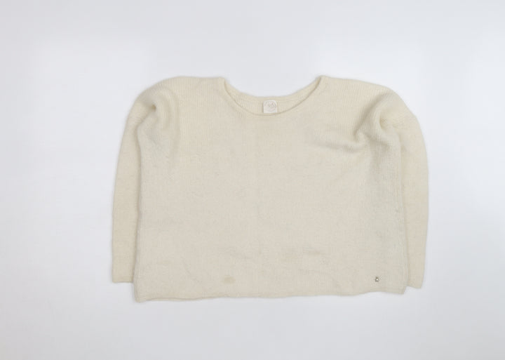 Les Petits Hauts Women’s Ivory Mohair Alpaca Knit Jumper L