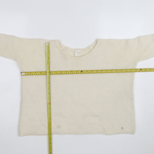 Les Petits Hauts Women’s Ivory Mohair Alpaca Knit Jumper L