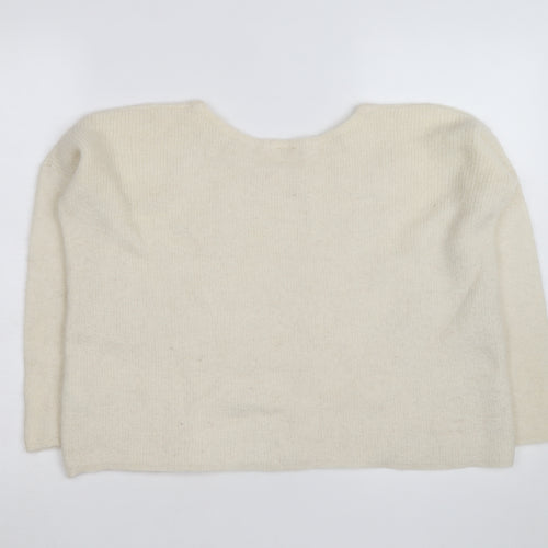 Les Petits Hauts Women’s Ivory Mohair Alpaca Knit Jumper L