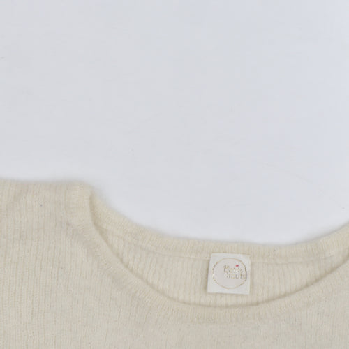 Les Petits Hauts Women’s Ivory Mohair Alpaca Knit Jumper L