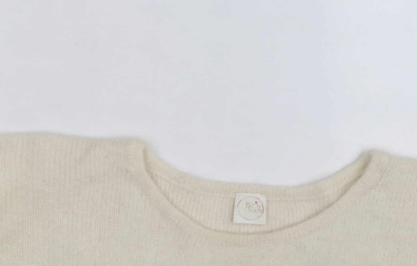 Les Petits Hauts Women’s Ivory Mohair Alpaca Knit Jumper L