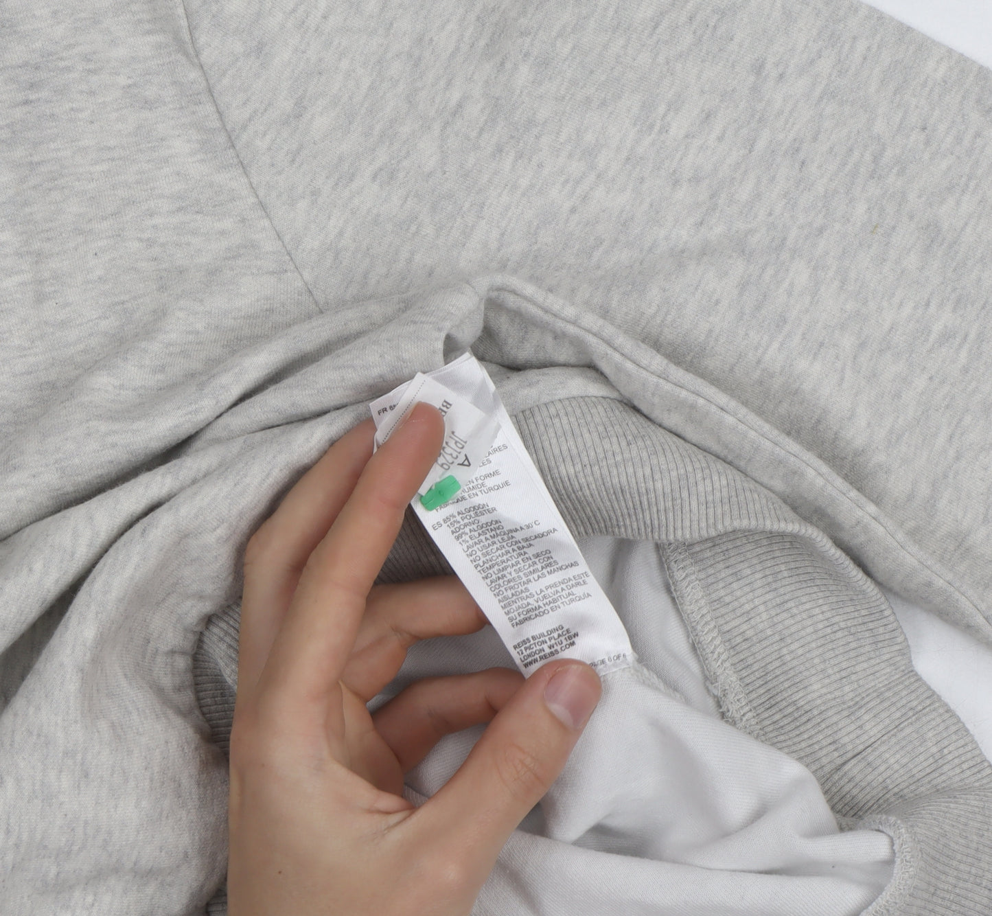 Reiss Men's Grey XS Crew Neck Pullover Sweatshirt