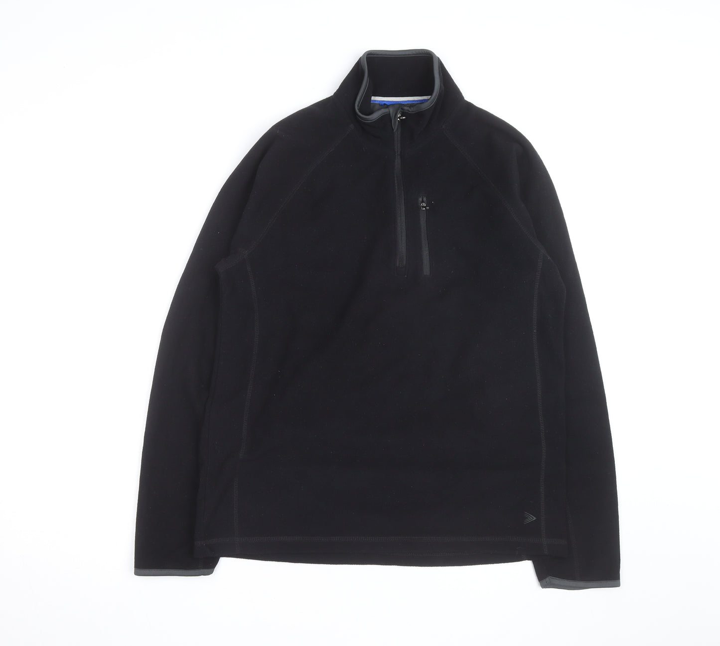 Marks and Spencer Mens Black Fleece 1/4 Zip Sweatshirt Size S