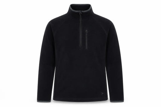 Marks and Spencer Mens Black Fleece 1/4 Zip Sweatshirt Size S