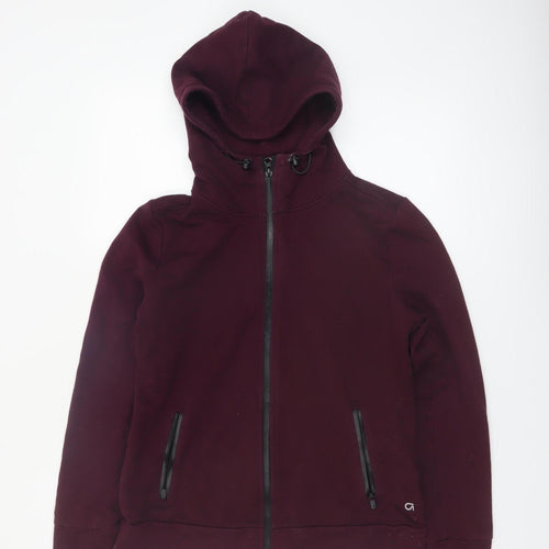GapFit Women’s Burgundy Full Zip Hoodie M Cotton Blend