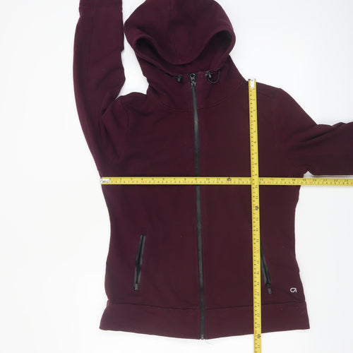 GapFit Women’s Burgundy Full Zip Hoodie M Cotton Blend