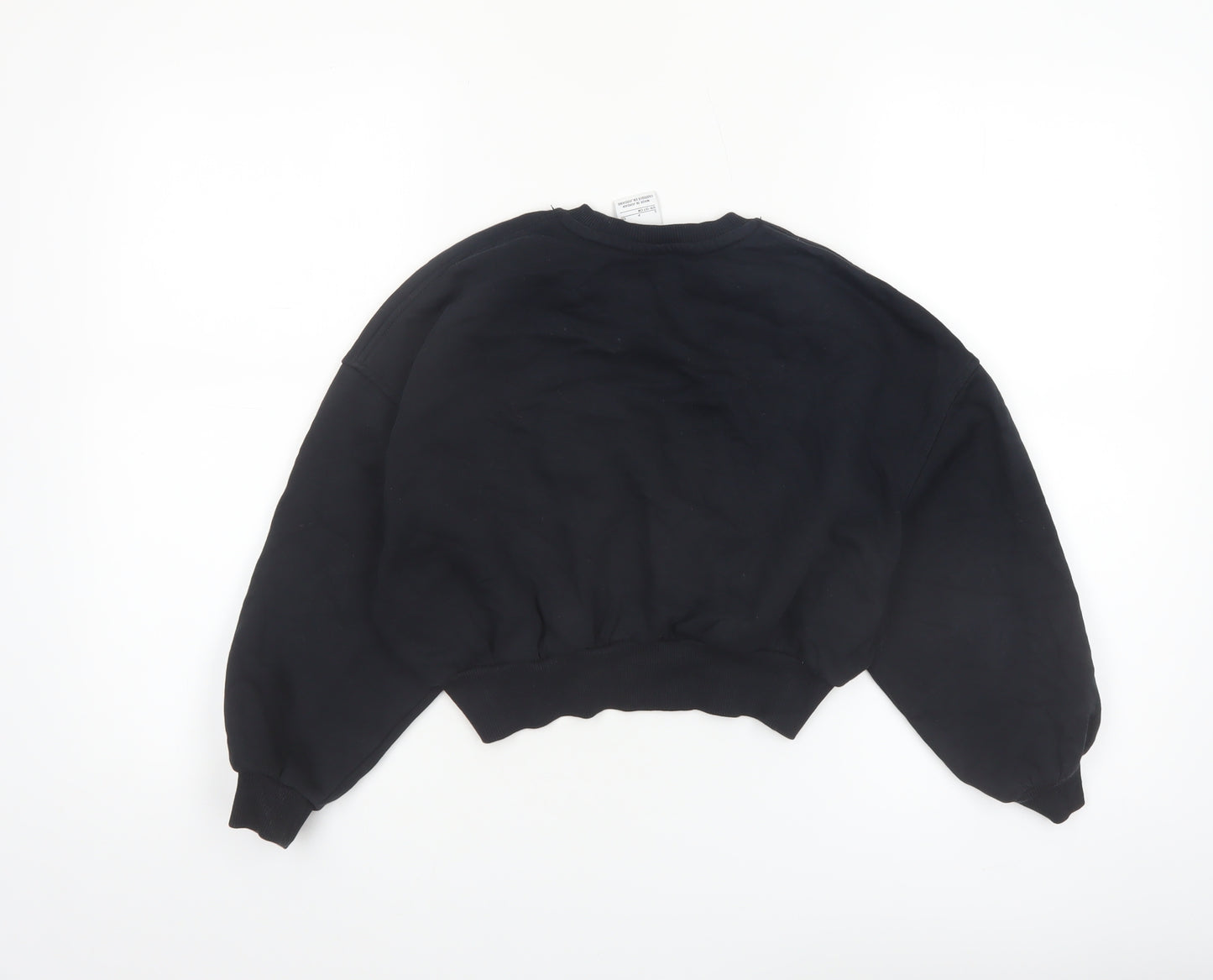 Nike Girls Black Pullover Fleece Sweatshirt Size 8-9 Years Regular Fit