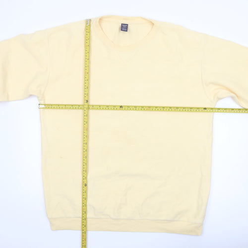 Lands' End Men's Beige Cotton V-Neck Sweatshirt L Tall