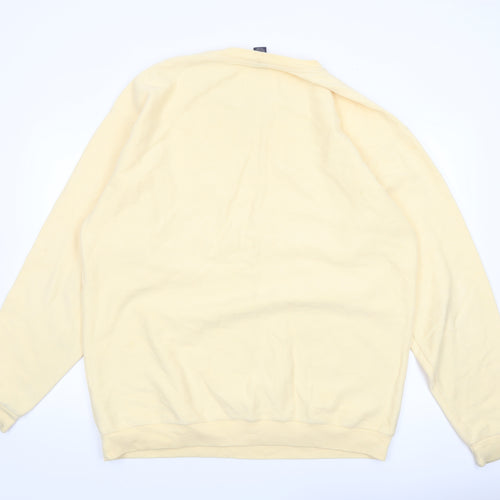 Lands' End Men's Beige Cotton V-Neck Sweatshirt L Tall