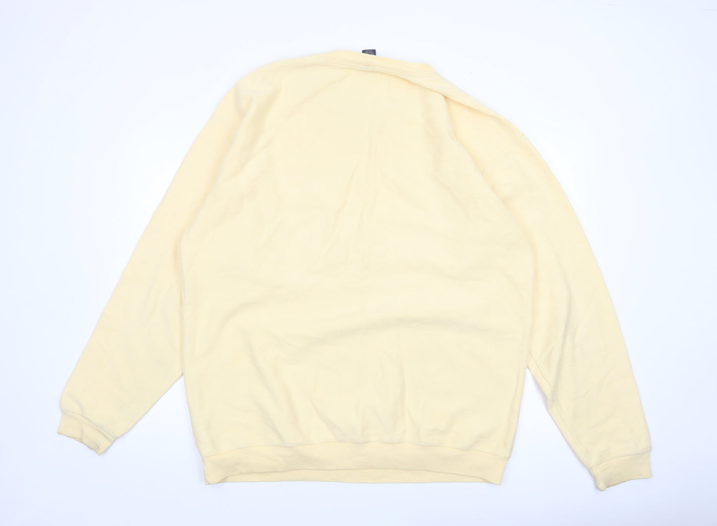 Lands' End Men's Beige Cotton V-Neck Sweatshirt L Tall