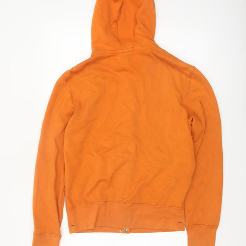 WHO.A.U Men's Orange Varsity Full Zip Hoodie M
