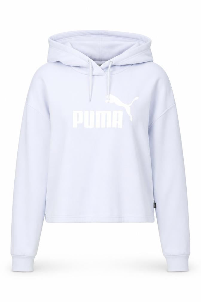 Puma Women's Light Blue Pullover Hoodie Medium Cotton Blend