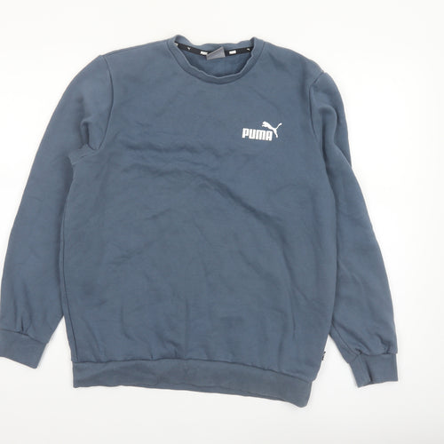 Puma Men's Blue Crew Neck Pullover Sweatshirt Size M