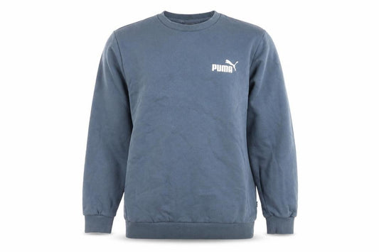 Front view of Puma Men's Blue Crew Neck Pullover Sweatshirt, size M