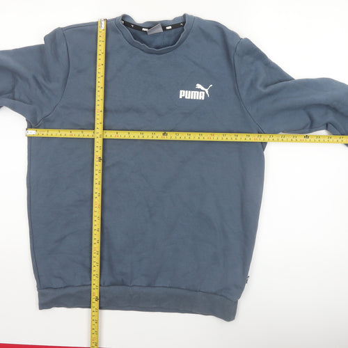 Puma Men's Blue Crew Neck Pullover Sweatshirt Size M