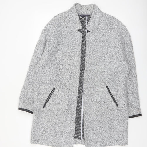 Marks and Spencer Women's Grey Mid-Length Overcoat Size 16