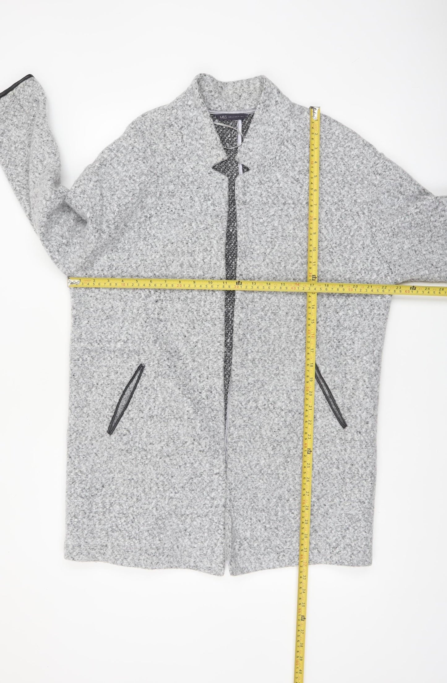 Marks and Spencer Women's Grey Mid-Length Overcoat Size 16