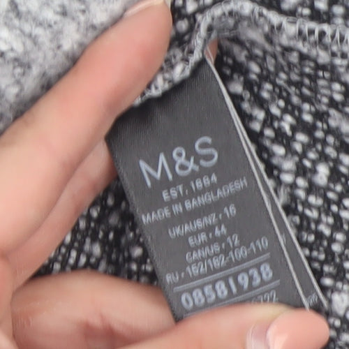 Marks and Spencer Women's Grey Mid-Length Overcoat Size 16