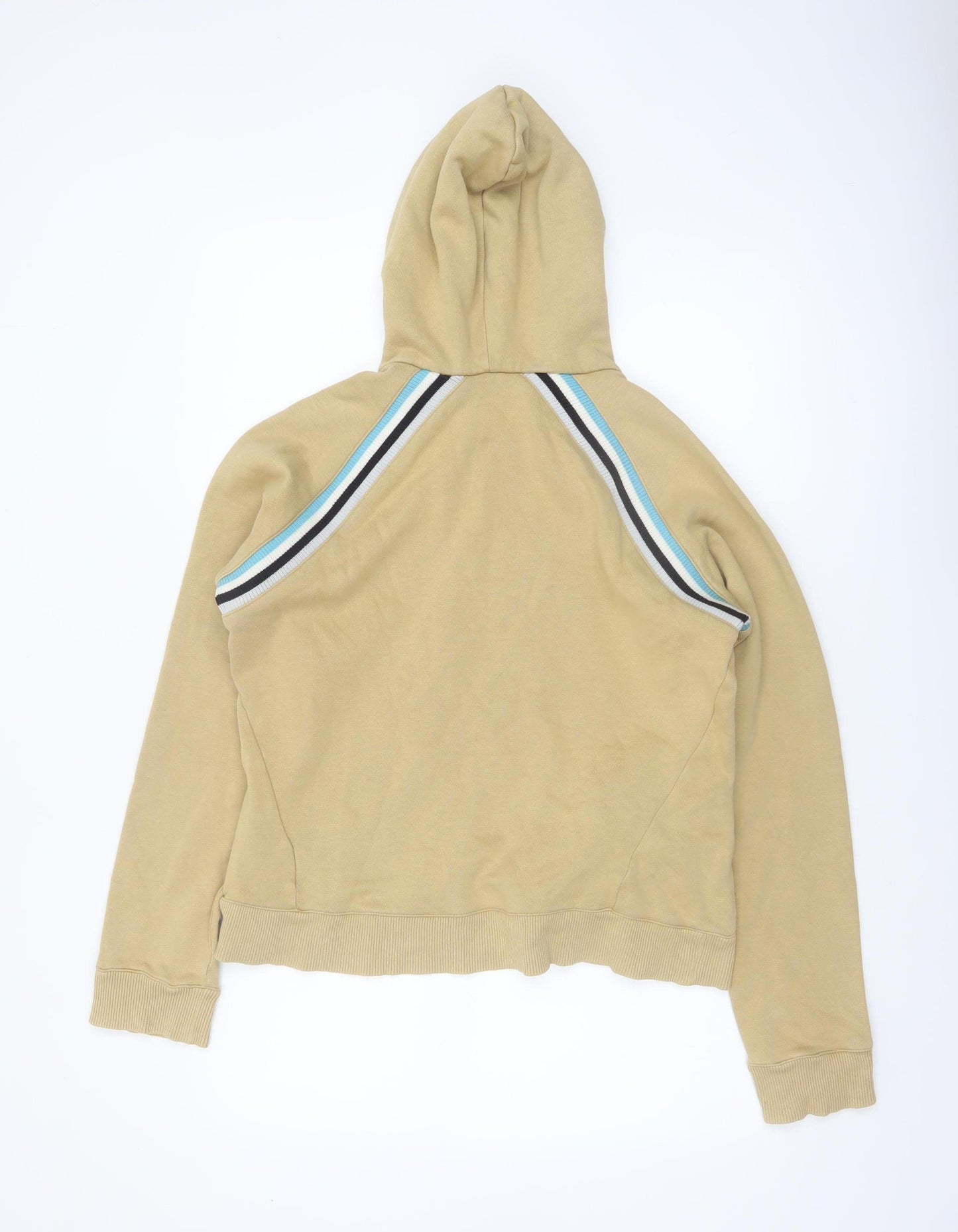 Nike Women Beige Hooded Pullover Sweatshirt L Cotton Blend
