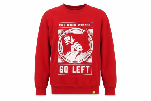 ALLRIOT Men Red Graphic Pullover Sweatshirt M Long Sleeve