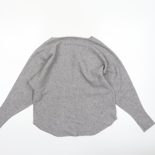 Paramour Women's Grey Beaded Knit Pullover Jumper Size S