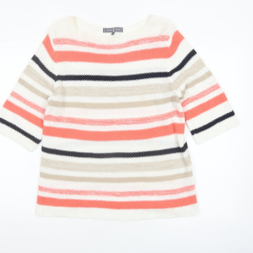 Jessica Graaf Women Multicoloured Striped 3/4 Sleeve Pullover Jumper S