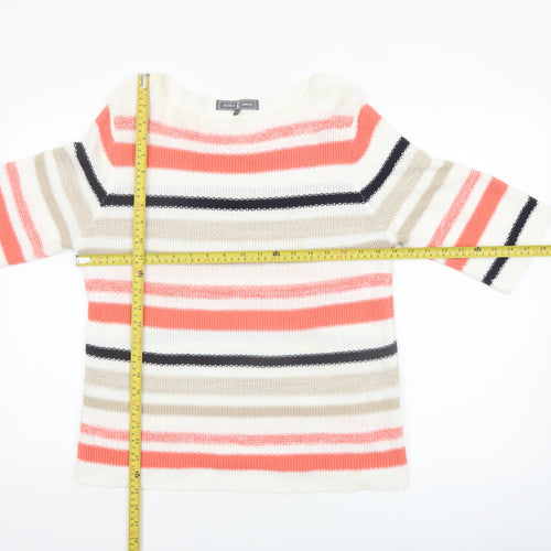 Jessica Graaf Women Multicoloured Striped 3/4 Sleeve Pullover Jumper S