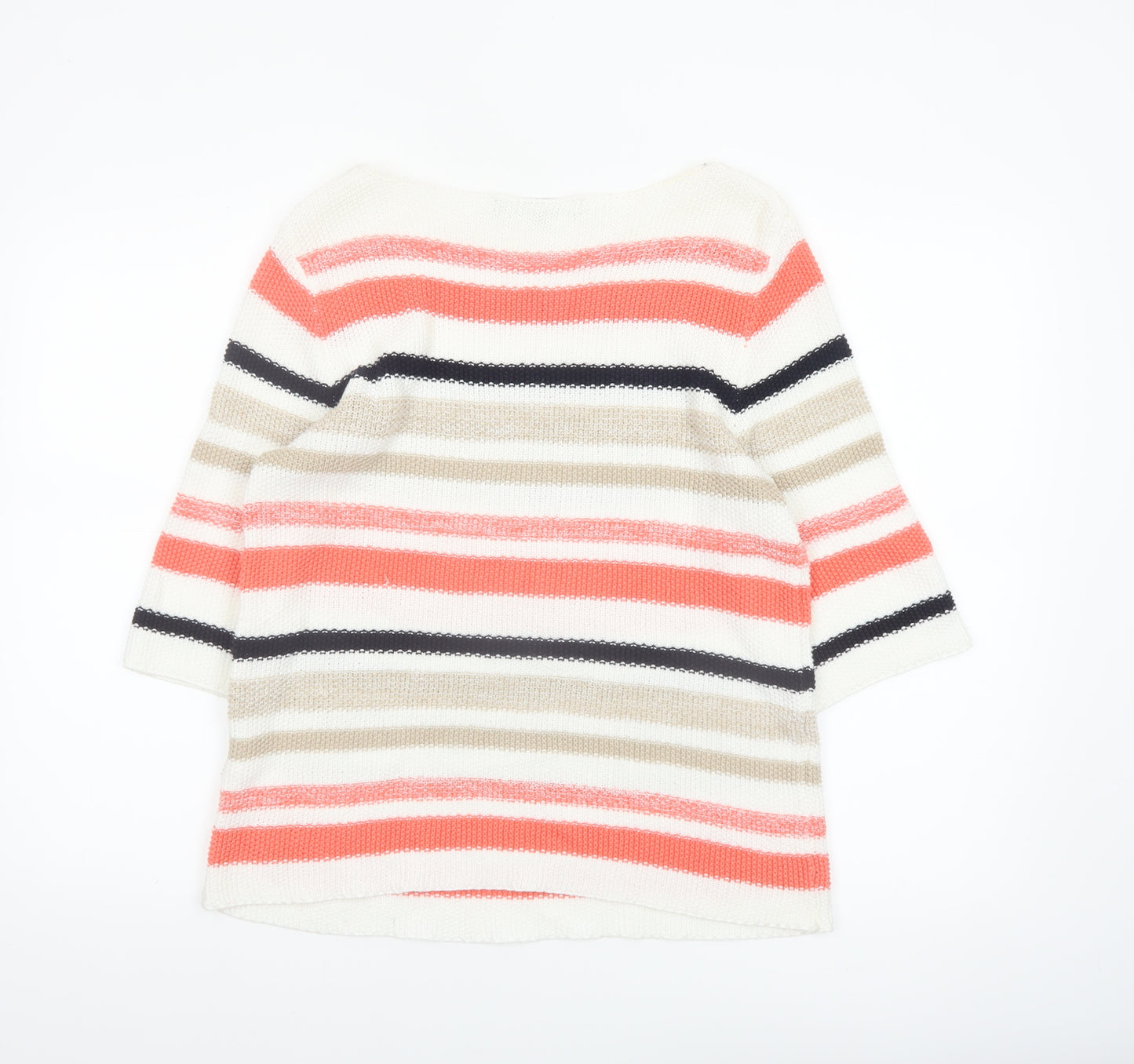 Jessica Graaf Women Multicoloured Striped 3/4 Sleeve Pullover Jumper S