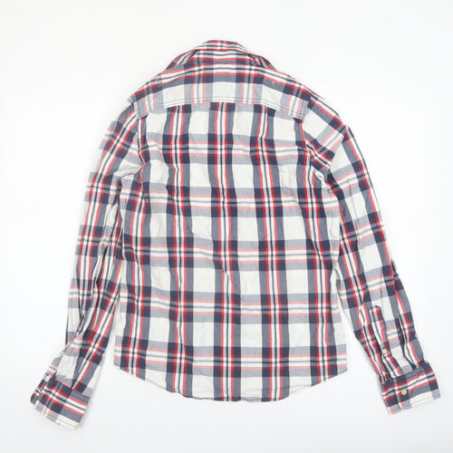 Abercrombie Boys Multicoloured Plaid Long Sleeve Button-Up Shirt XL Cotton