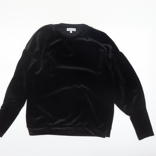 Warehouse Women’s Black Velvet Long Sleeve Blouse Size 10