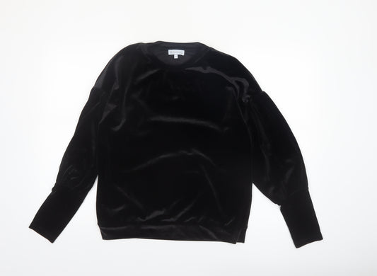 Warehouse Women’s Black Velvet Long Sleeve Blouse Size 10