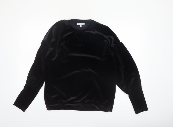 Warehouse Women’s Black Velvet Long Sleeve Blouse Size 10