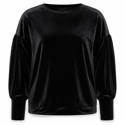 Warehouse Women’s Black Velvet Long Sleeve Blouse Size 10