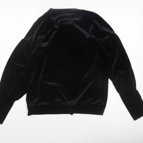 Warehouse Women’s Black Velvet Long Sleeve Blouse Size 10