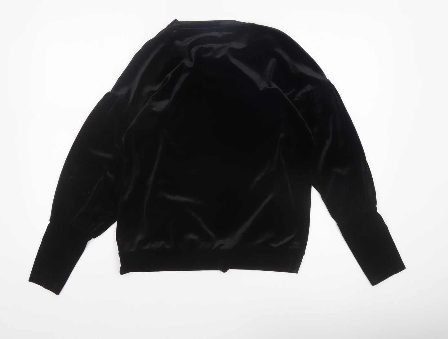 Warehouse Women’s Black Velvet Long Sleeve Blouse Size 10
