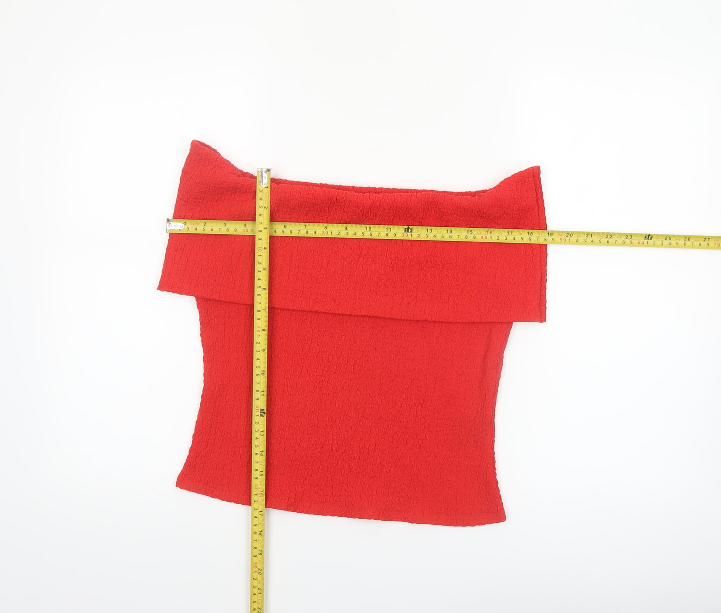 H&M Women’s Red Off Shoulder Camisole Blouse Size 12 Slim Fit