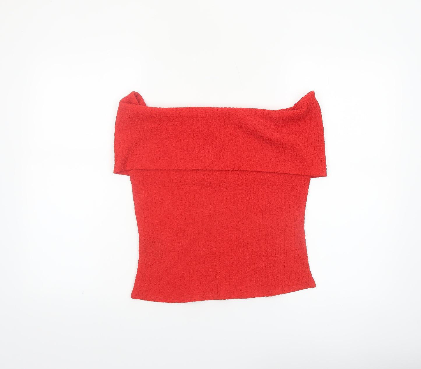 H&M Women’s Red Off Shoulder Camisole Blouse Size 12 Slim Fit