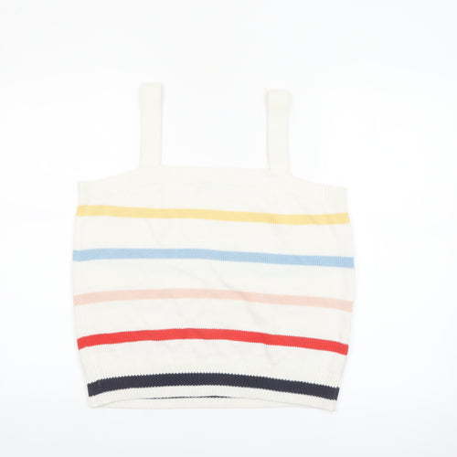Tu Women’s Multicoloured Striped Knit Tank Top Size 16
