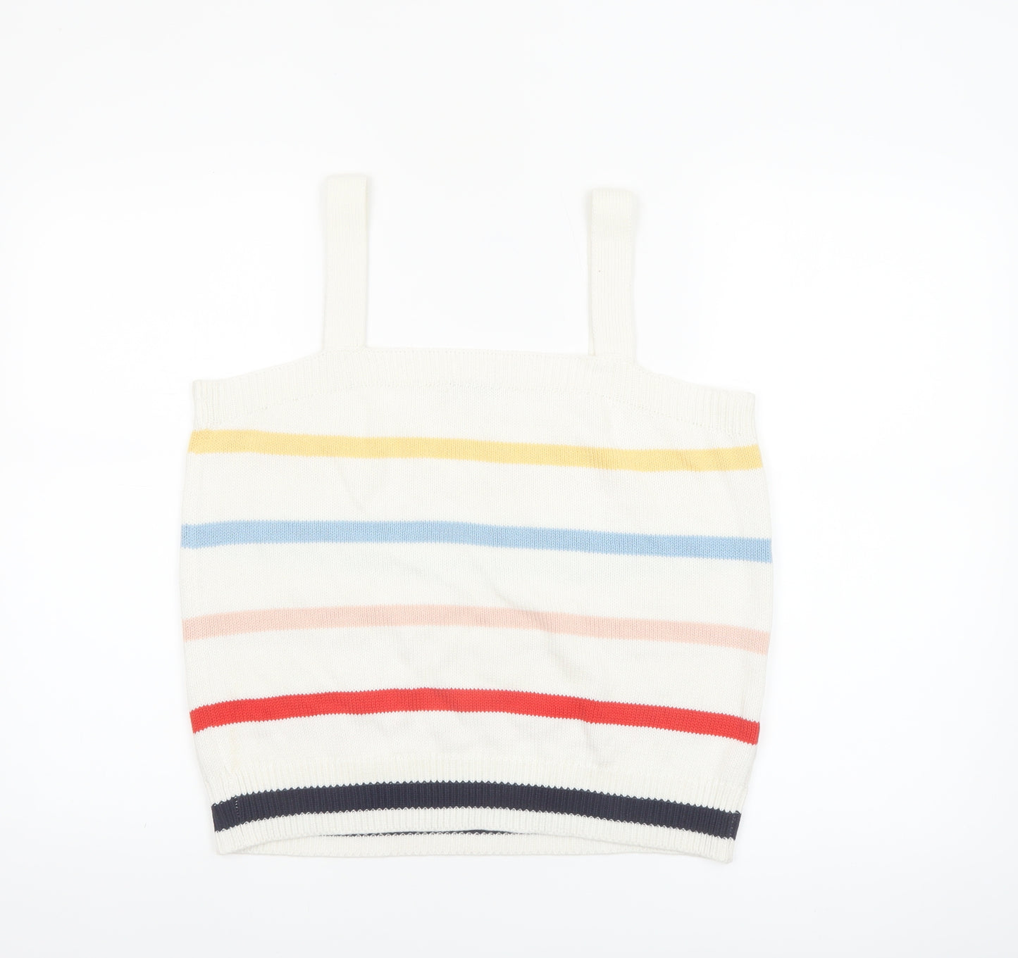 Tu Women’s Multicoloured Striped Knit Tank Top Size 16