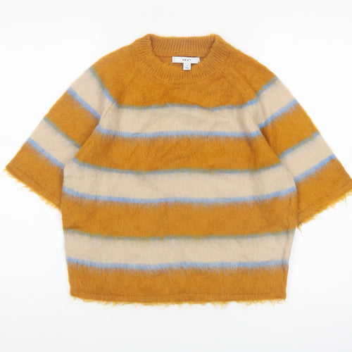 NEXT Women’s Multicoloured Striped Short Sleeve Pullover Jumper S