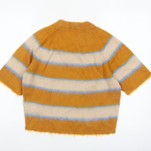 NEXT Women’s Multicoloured Striped Short Sleeve Pullover Jumper S