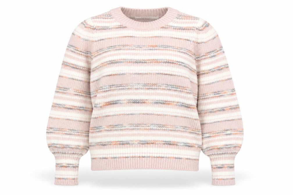 Yaya Women Multicoloured Striped Knit Crew Neck Jumper Size M