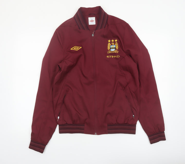 Umbro Men's Red Bomber Jacket S Manchester City Etihad Full Zip
