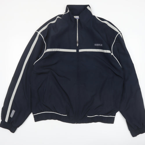 Reebok Men’s Blue XL Sports Full Zip Reflective Jacket