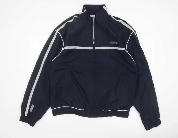 Reebok Men’s Blue XL Sports Full Zip Reflective Jacket