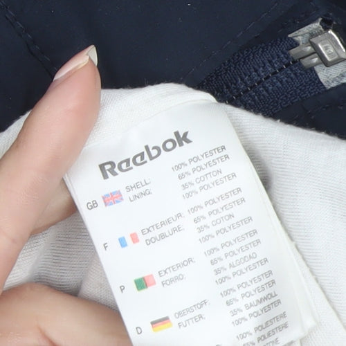 Reebok Men’s Blue XL Sports Full Zip Reflective Jacket