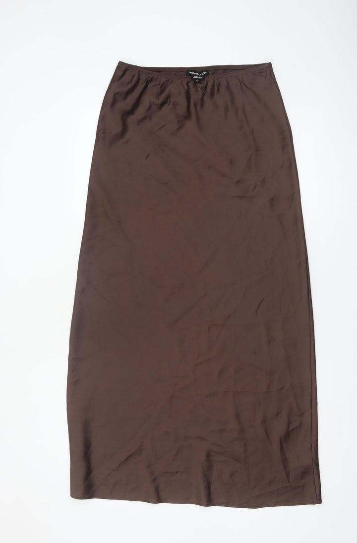 Wednesday's Girl Women's Brown Size 12 Midi Straight Skirt