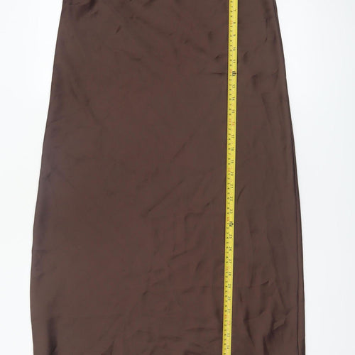 Wednesday's Girl Women's Brown Size 12 Midi Straight Skirt