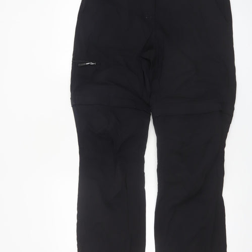 Crivit Women's Black Cargo Convertible Trousers Size 14