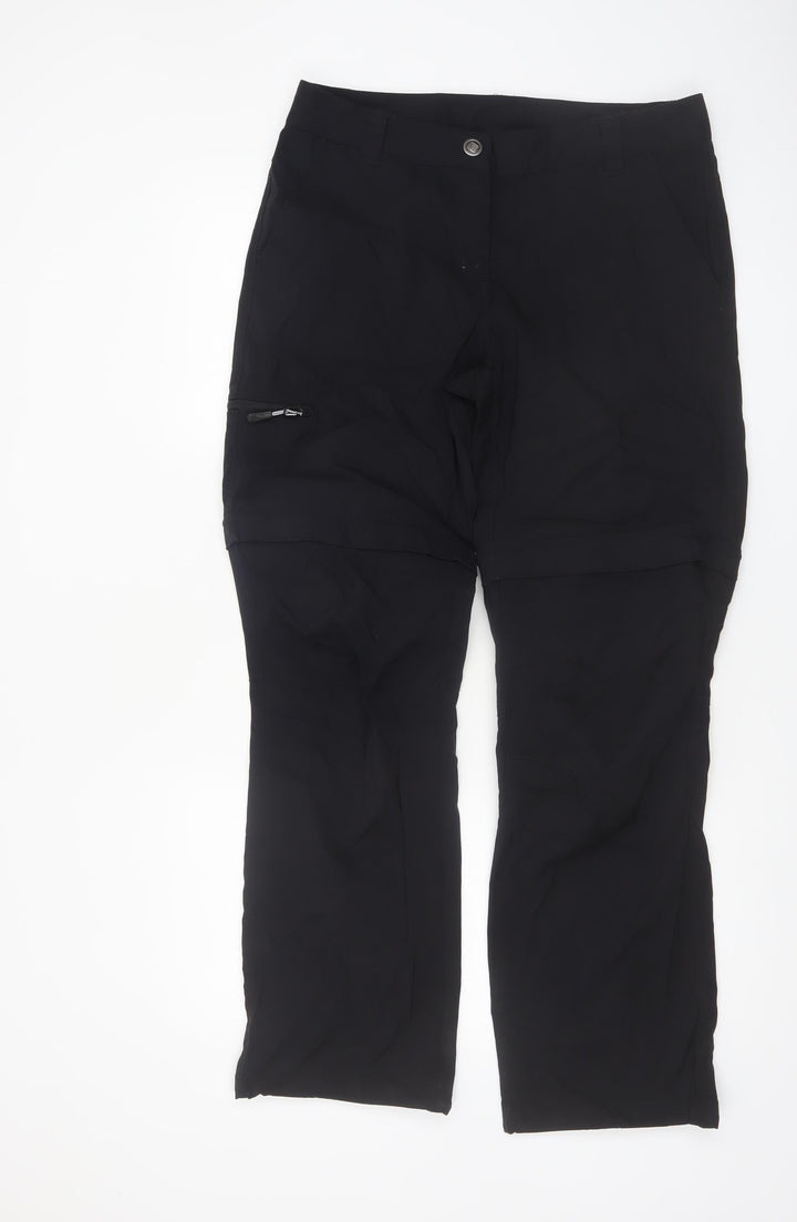 Crivit Women's Black Cargo Convertible Trousers Size 14